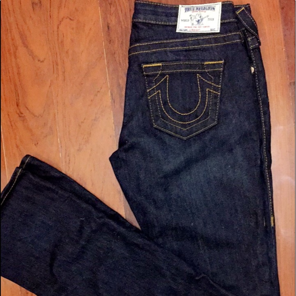 True religion dark wash boot cut denim